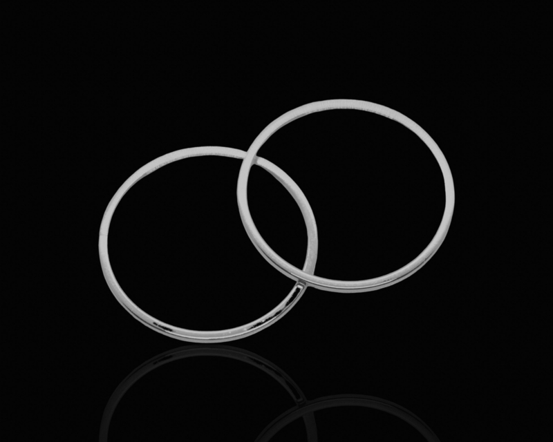 Кольцо без дополнительных отверстий цвет серебро 20мм
