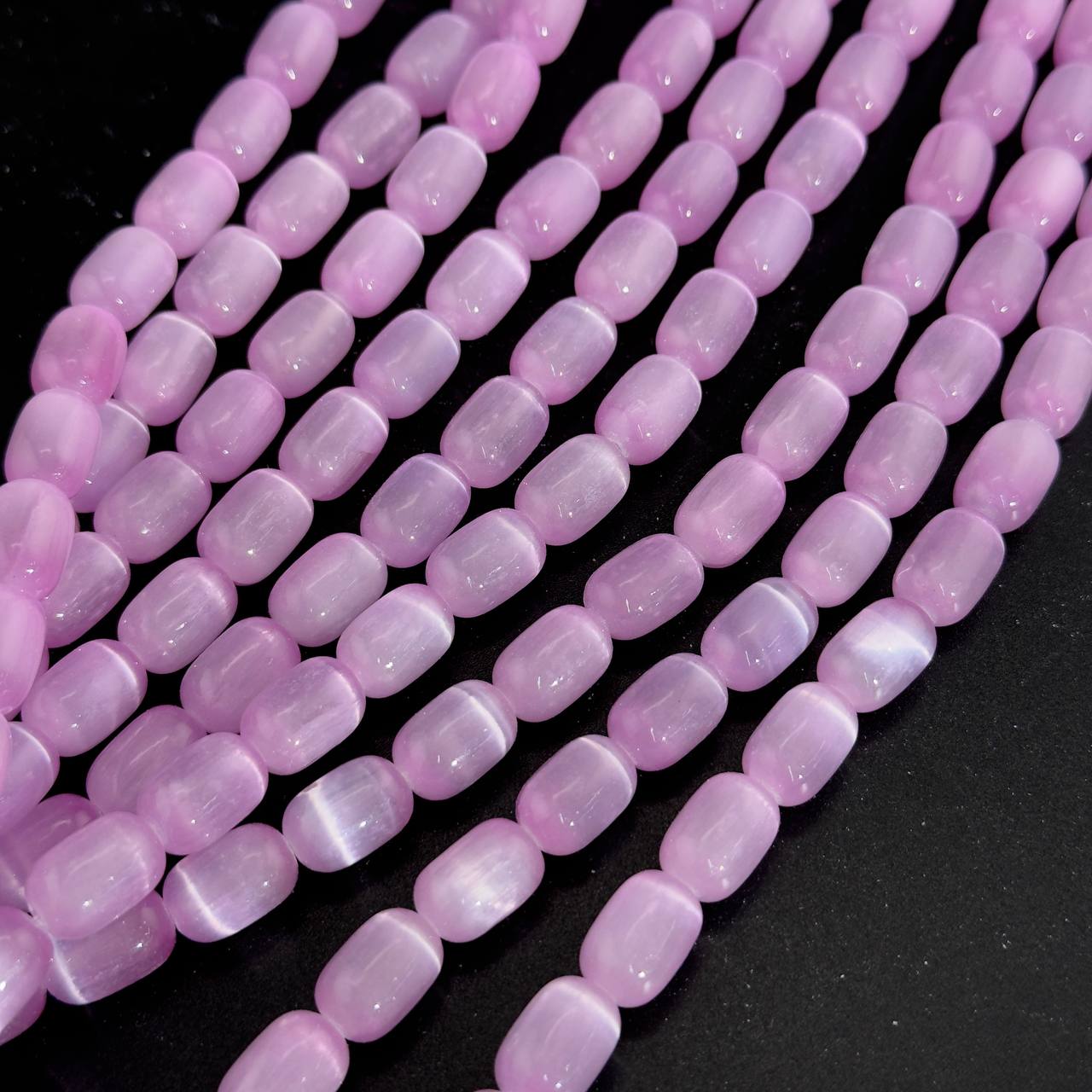 Бусины Селенит размер 8*12мм натуральный камень