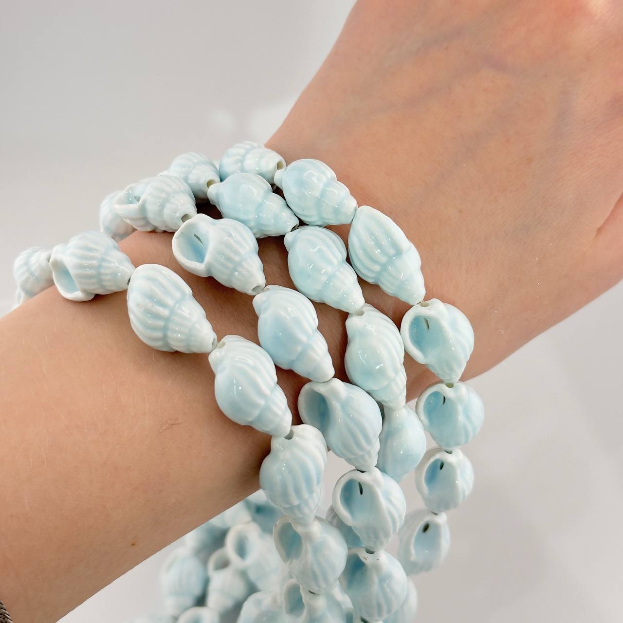 Бусины керамические форма ракушки размер 20,5*13,5мм